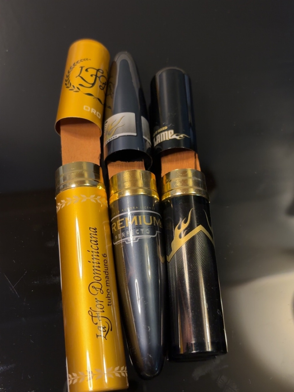 Premium Men’s Travel Cigar Cases - Gold, Black and Silver Black
